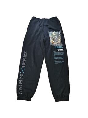 Rue 21 Men’s Medium Black Joggers Sinners And Saints Comfortable Sweat Pants